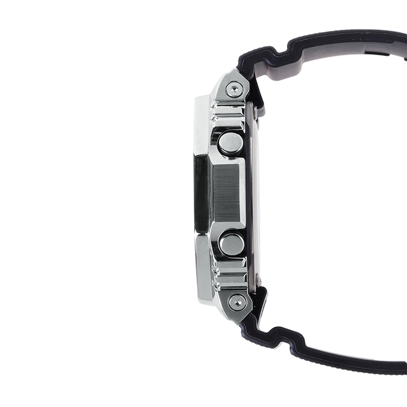 Main Image 3 of Men's Casio G-Shock G-Steel Analog/Digital Watch with Silver-Tone Dial and Black Resin Strap (Model: GBM2100A-8B)