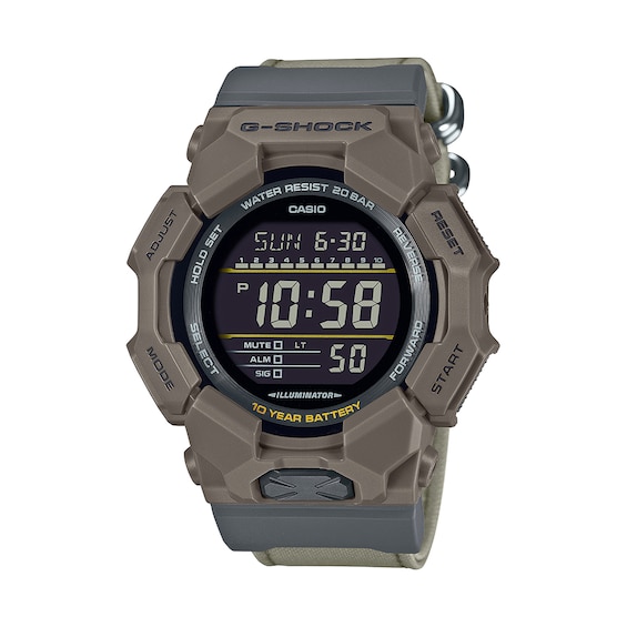 Men’s Casio G-Shock Digital Canvas Strap Watch with Black Dial (Model: Gd010Ce-5)
