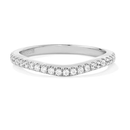 Vera Wang Love Collection 1/4 CT. T.W. Certified Lab-Grown Diamond Contour Wedding Band in Platinum (F/VS2)