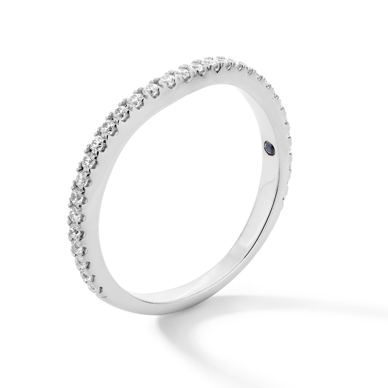 Main Image 2 of Vera Wang Love Collection 1/4 CT. T.W. Certified Lab-Grown Diamond Contour Wedding Band in Platinum (F/VS2)