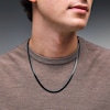 Thumbnail Image 2 of 5.0mm Herringbone Chain Necklace in Solid Stainless Steel with matte Black Ion Plate - 22”