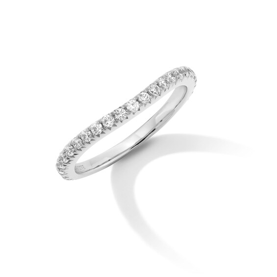 Vera Wang Love Collection 1/3 CT. T.w. Lab-Grown Diamond Contour Wedding Band in Platinum (F/Vs2)