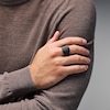 Thumbnail Image 2 of Signet Ring in Stainless Steel with Black Ion-Plate