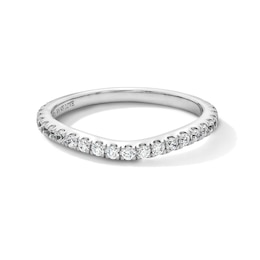 Vera Wang Love Collection 1/3 CT. T.W. Certified Lab-Grown Diamond Contour Wedding Band in Platinum (F/VS2)