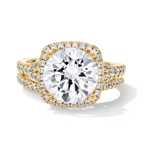 4.69 CT. T.w. Certified Lab-Grown Diamond Frame Bridal Set in 14K Gold (F/Vs2)
