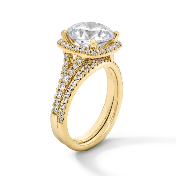 4.69 CT. T.w. Certified Lab-Grown Diamond Frame Bridal Set in 14K Gold (F/Vs2)