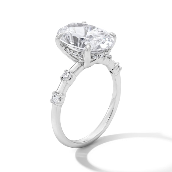 4-1/4 CT. T.w. Oval Certified Lab-Grown Diamond Engagement Ring in 14K White Gold (F/Vs2)