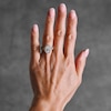 Thumbnail Image 2 of 4-3/4 CT. T.W. Oval Certified Lab-Grown Diamond Frame Bridal Set in 14K Gold (F/VS2)