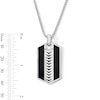 Thumbnail Image 2 of Black Onyx Hexagon Pendant in Sterling Silver - 24”