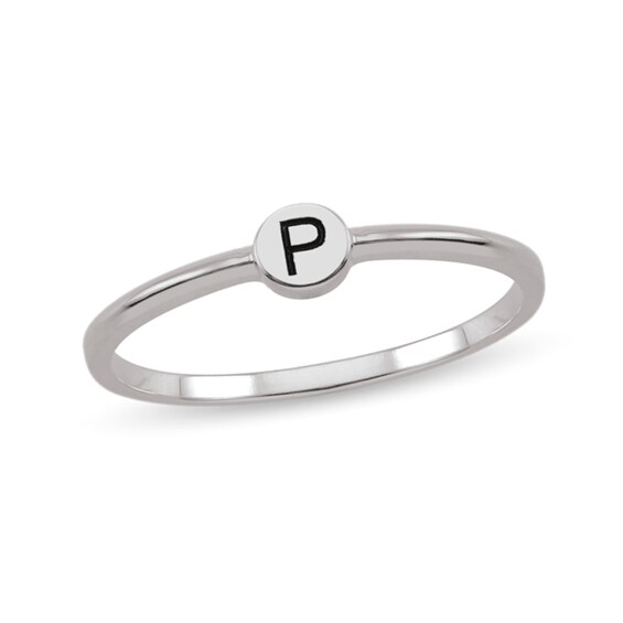 Stackable Engraved Initial Ring (1 Initial)
