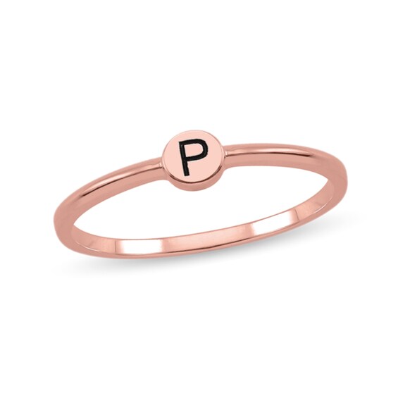 Stackable Engraved Initial Ring (1 Initial)