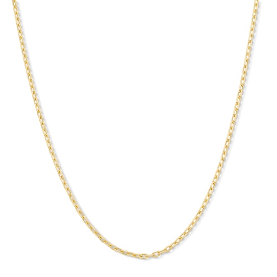 Childâs 2.0mm Cable Chain Necklace in Hollow 14K Gold - 13â