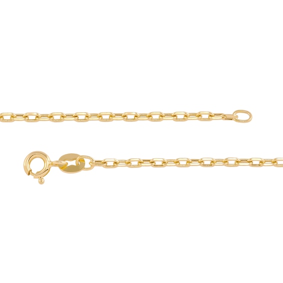 Childâs 2.0mm Cable Chain Necklace in Hollow 14K Gold - 13â