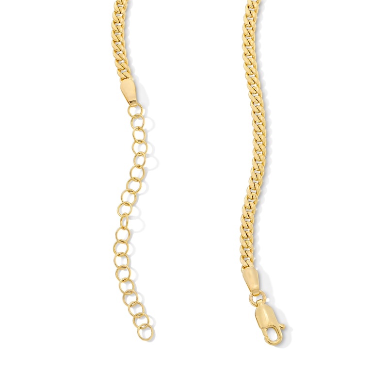 Main Image 3 of Child’s 3.0mm Miami Cuban Curb Chain Necklace in Hollow 14K Gold – 15”