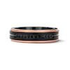 Thumbnail Image 1 of 1/8 CT. T.W. Black Diamond Wedding Band in Two-Tone Tungsten