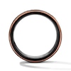 Thumbnail Image 2 of 1/8 CT. T.W. Black Diamond Wedding Band in Two-Tone Tungsten