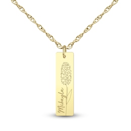 Script Name and Flower Pendant (1 Name and Flower)