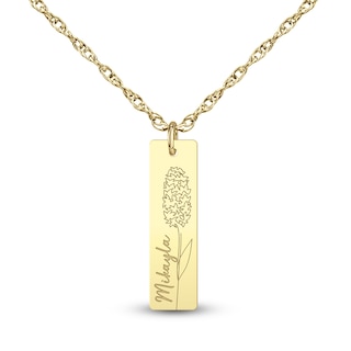 Script Name and Flower Pendant (1 Name and Flower)