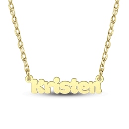 Block Letter Name Necklace (1 Name)