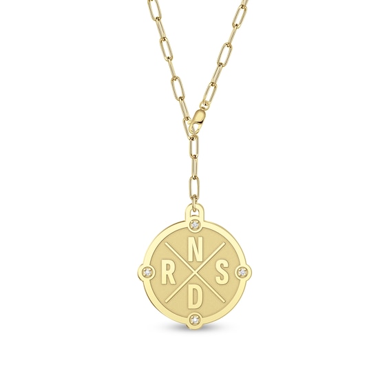 1/20 CT. T.w. Diamond Initial Medallion Necklace (4 Initials)