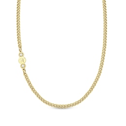 1/10 CT. T.W. Certified Lab-Grown Diamond Initial Curb Chain Necklace (F/VS2) (1 Initial) - 22"