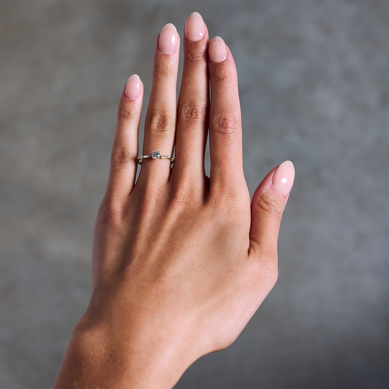 Main Image 2 of 1/4 CT. T.W. Certified Lab-Grown Diamond Promise Ring in 10K Gold (F/SI2)