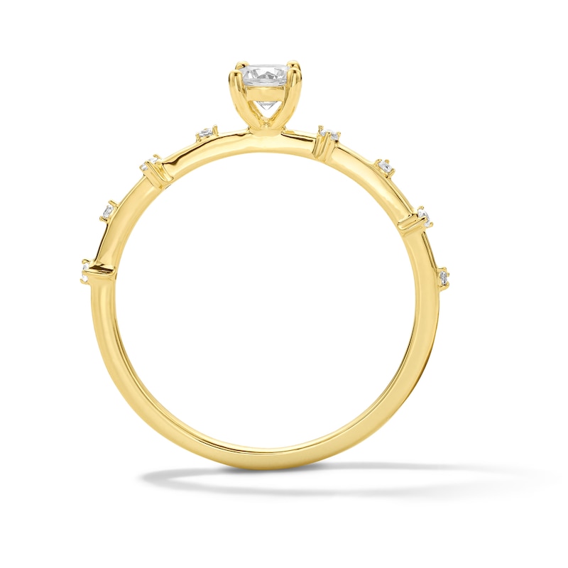 Main Image 3 of 1/4 CT. T.W. Certified Lab-Grown Diamond Promise Ring in 10K Gold (F/SI2)