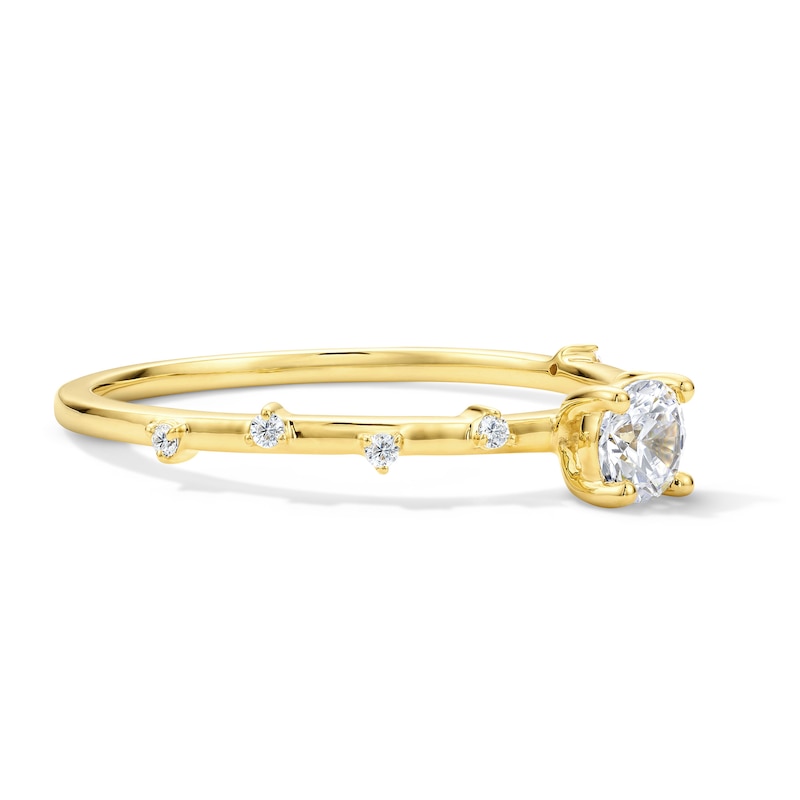 Main Image 4 of 1/4 CT. T.W. Certified Lab-Grown Diamond Promise Ring in 10K Gold (F/SI2)