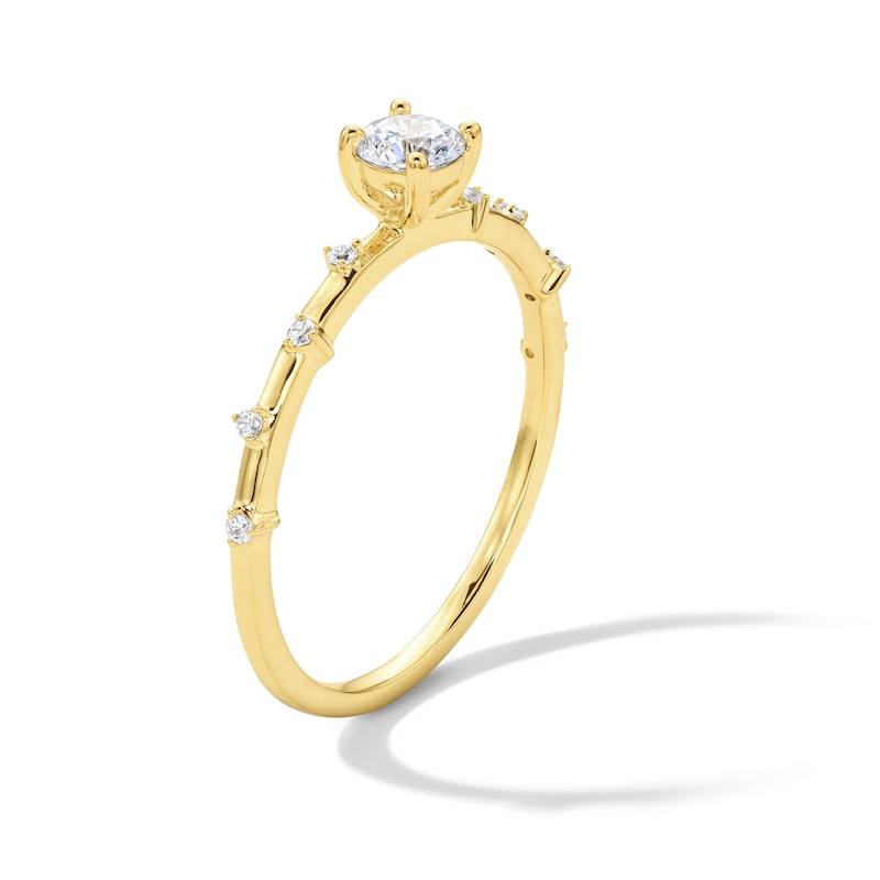 Main Image 5 of 1/4 CT. T.W. Certified Lab-Grown Diamond Promise Ring in 10K Gold (F/SI2)