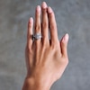 Thumbnail Image 2 of 3 CT. T.W. Oval Certified Lab-Grown Diamond Double-Frame Engagement Ring in 14K White Gold (F/VS2)