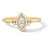 Thumbnail Image 1 of 1/3 CT. T.W. Marquise-Cut Certified Lab-Grown Diamond Frame Promise Ring in 10K Gold (F/SI2)