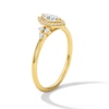 Thumbnail Image 5 of 1/3 CT. T.W. Marquise-Cut Certified Lab-Grown Diamond Frame Promise Ring in 10K Gold (F/SI2)