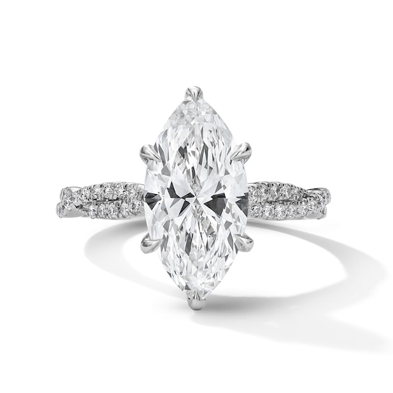 3-1/3 CT. T.w. Marquise-Cut Certified Lab-Grown Diamond Engagement Ring in 14K White Gold (F/Vs2)