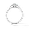 Thumbnail Image 3 of 1/3 CT. T.W. Certified Lab-Grown Diamond Halo Promise Ring in 10K White Gold (F/SI2)