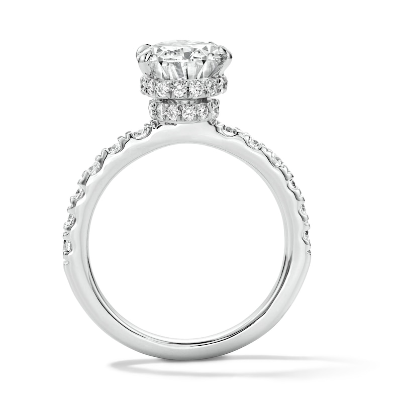 Main Image 3 of 4-1/3 CT. T.W. Certified Lab-Grown Diamond Pear-Shaped Bridal Set in 14K White Gold (F/VS2)