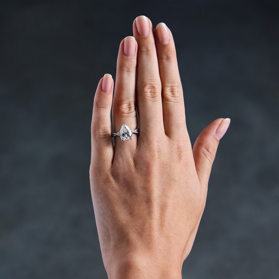 3-1/3 CT. T.w. Certified Lab-Grown Diamond Pear-Shaped Engagement Ring in 14K White Gold (F/Vs2)