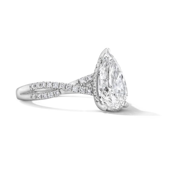 3-1/3 CT. T.w. Certified Lab-Grown Diamond Pear-Shaped Engagement Ring in 14K White Gold (F/Vs2)