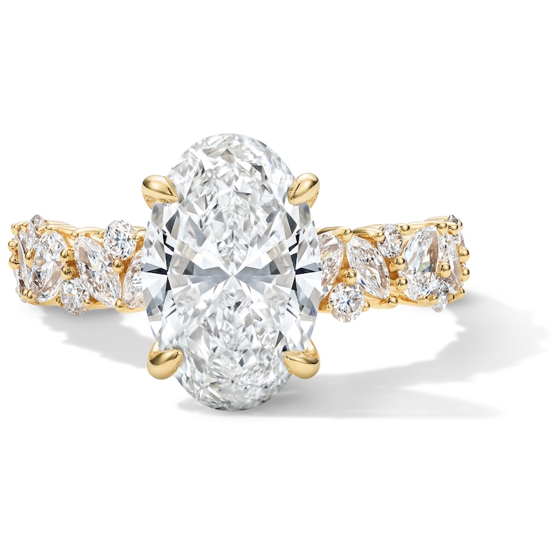 Main Image 1 of 4 CT. T.W. Oval Certified Lab-Grown Diamond Engagement Ring in 14K Gold (F/VS2)