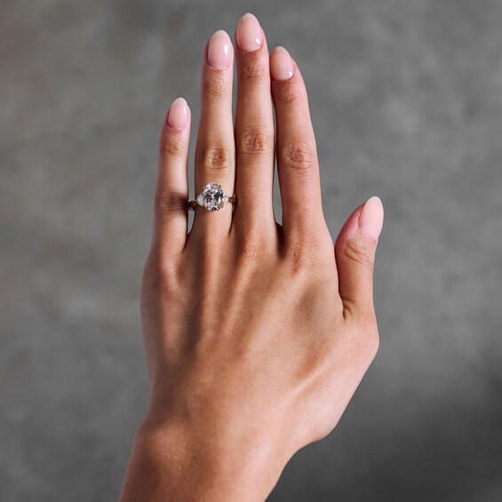 3-5/8 CT. T.w. Oval Certified Lab-Grown Diamond Three-Stone Engagement Ring in 14K Gold (F/Vs2)