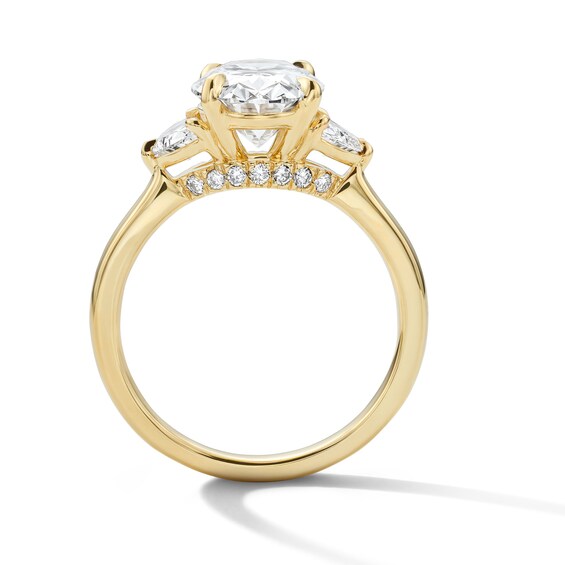3-5/8 CT. T.w. Oval Certified Lab-Grown Diamond Three-Stone Engagement Ring in 14K Gold (F/Vs2)