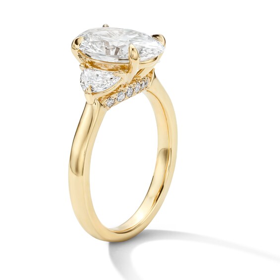 3-5/8 CT. T.w. Oval Certified Lab-Grown Diamond Three-Stone Engagement Ring in 14K Gold (F/Vs2)