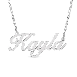 Script Name Necklace in Sterling Silver (1 Name)