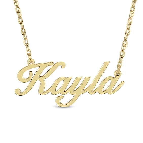 Script Name Necklace in 14K Gold (1 Name)