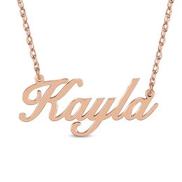 Script Name Necklace in 14K Rose Gold (1 Name)