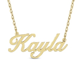 Script Name Necklace in 10K Gold (1 Name)
