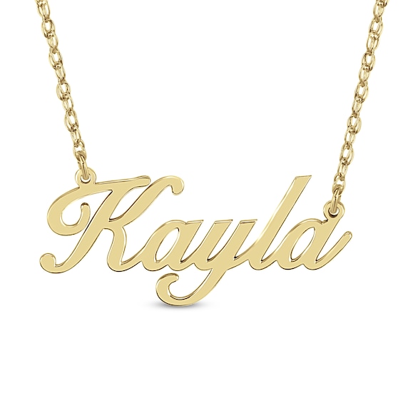 Script Name Necklace in 10K Gold (1 Name)