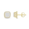 Thumbnail Image 1 of 3/4 CT. T.W. Certified Lab-Grown Multi-Diamond Chain Link Stud Earrings in 10K Yellow Gold (F/SI2)