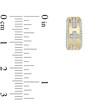 Thumbnail Image 2 of 1/3 CT. T.W. Diamond Cross Huggie Hoop Earrings in 10K Gold