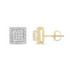 Thumbnail Image 1 of 1/4 CT. T.W. Baguette-Cut and Round Diamond Stud Earrings in 10K Gold