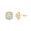Thumbnail Image 1 of 1/4 CT. T.W. Diamond Lion’s Head Cushion Frame Stud Earrings in 10K Gold